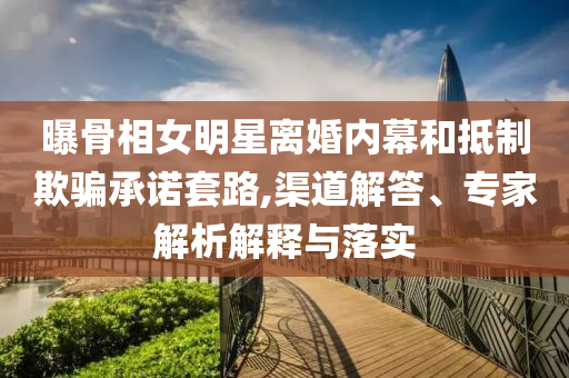 曝骨相女明星離婚內幕和抵制欺騙承諾套路,渠道解答、專家解析解釋與落實