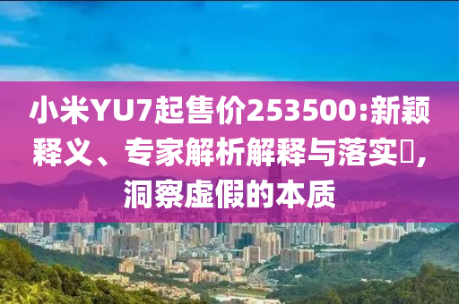 小米YU7起售價253500:新穎釋義、專家解析解釋與落實?,洞察虛假的本質