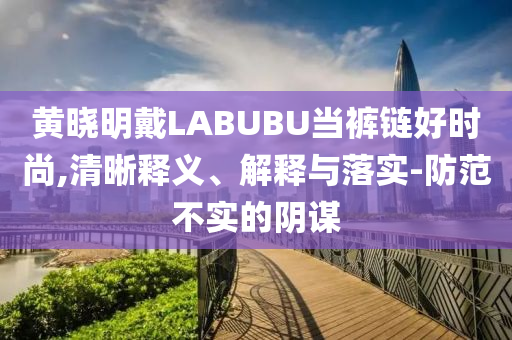 黃曉明戴LABUBU當褲鏈好時尚,清晰釋義、解釋與落實-防范不實的陰謀