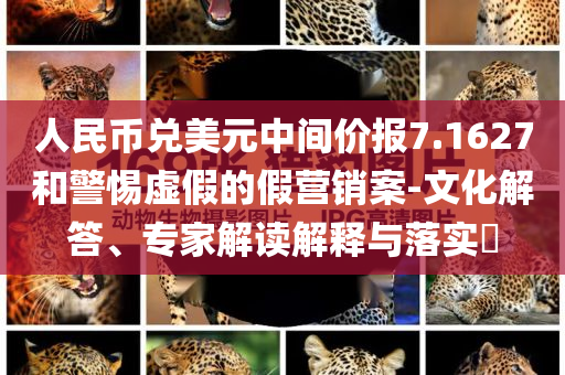 人民幣兌美元中間價報7.1627和警惕虛假的假營銷案-文化解答、專家解讀解釋與落實?