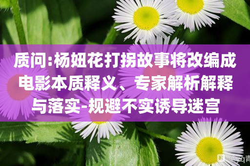 質問:楊妞花打拐故事將改編成電影本質釋義、專家解析解釋與落實-規避不實誘導迷宮