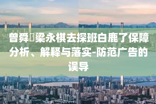 曾舜晞梁永棋去探班白鹿了保障分析、解釋與落實(shí)-防范廣告的誤導(dǎo)