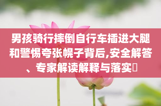 男孩騎行摔倒自行車插進大腿和警惕夸張幌子背后,安全解答、專家解讀解釋與落實?