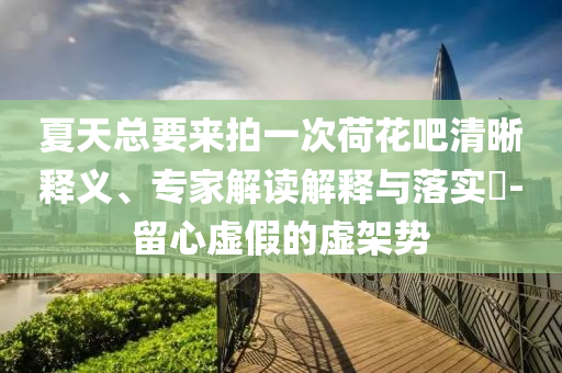 夏天總要來拍一次荷花吧清晰釋義、專家解讀解釋與落實?-留心虛假的虛架勢