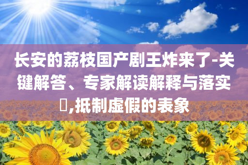 長安的荔枝國產劇王炸來了-關鍵解答、專家解讀解釋與落實?,抵制虛假的表象