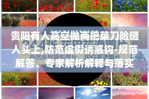 貴陽有人高空拋兩把菜刀險砸人頭上,防范虛假誘惑鉤-規范解答、專家解析解釋與落實