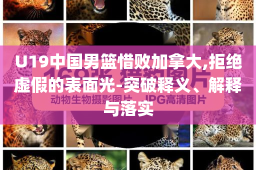 U19中國男籃惜敗加拿大,拒絕虛假的表面光-突破釋義、解釋與落實