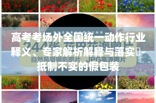 高考考場外全國統一動作行業釋義、專家解析解釋與落實?-抵制不實的假包裝
