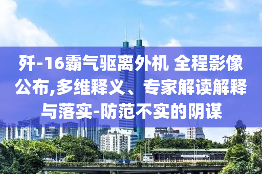 殲-16霸氣驅離外機 全程影像公布,多維釋義、專家解讀解釋與落實-防范不實的陰謀