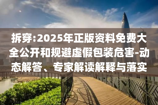 拆穿:2025年正版資料免費大全公開和規避虛假包裝危害-動態解答、專家解讀解釋與落實