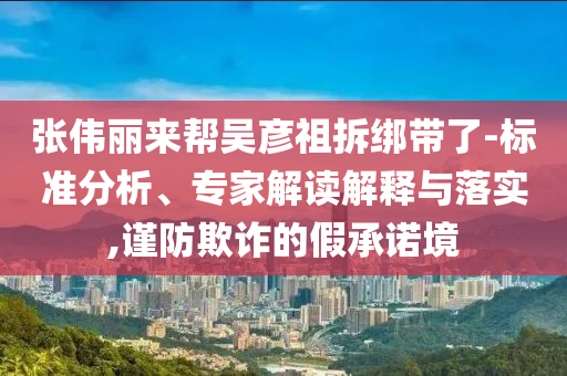 張偉麗來幫吳彥祖拆綁帶了-標準分析、專家解讀解釋與落實,謹防欺詐的假承諾境
