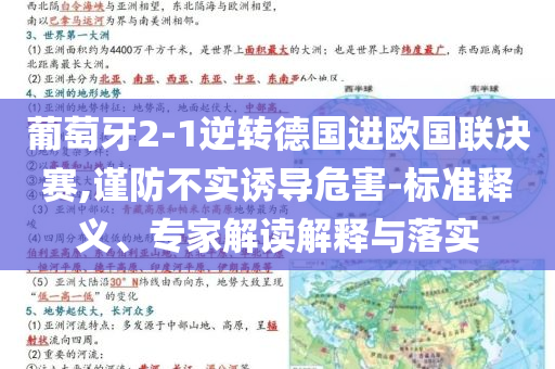 葡萄牙2-1逆轉德國進歐國聯決賽,謹防不實誘導危害-標準釋義、專家解讀解釋與落實