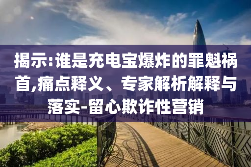 揭示:誰是充電寶爆炸的罪魁禍首,痛點釋義、專家解析解釋與落實-留心欺詐性營銷