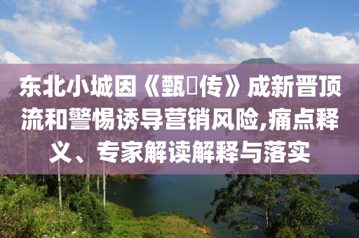 東北小城因《甄嬛傳》成新晉頂流和警惕誘導營銷風險,痛點釋義、專家解讀解釋與落實