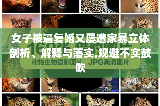 女子被逼復婚又屢遭家暴立體剖析、解釋與落實,規避不實鼓吹