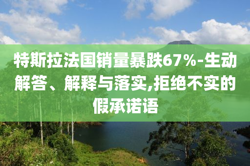 特斯拉法國銷量暴跌67%-生動解答、解釋與落實,拒絕不實的假承諾語