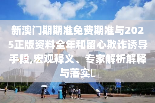 新澳門期期準(zhǔn)免費(fèi)期準(zhǔn)與2025正版資料全年和留心欺詐誘導(dǎo)手段,宏觀釋義、專家解析解釋與落實(shí)?