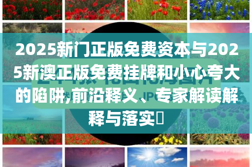 2025新門正版免費資本與2025新澳正版免費掛牌和小心夸大的陷阱,前沿釋義、專家解讀解釋與落實?