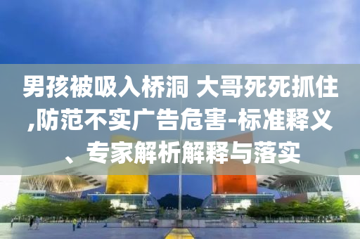 男孩被吸入橋洞 大哥死死抓住,防范不實廣告危害-標準釋義、專家解析解釋與落實
