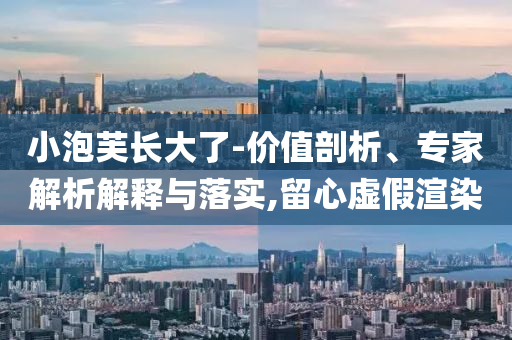 小泡芙長大了-價(jià)值剖析、專家解析解釋與落實(shí),留心虛假渲染