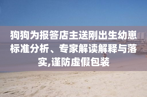 狗狗為報答店主送剛出生幼崽標準分析、專家解讀解釋與落實,謹防虛假包裝