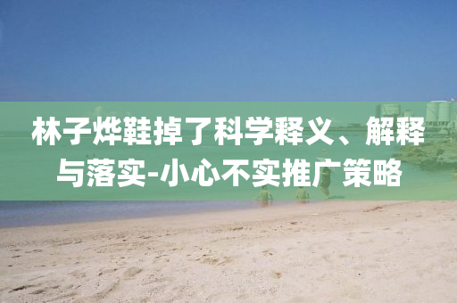 林子燁鞋掉了科學(xué)釋義、解釋與落實(shí)-小心不實(shí)推廣策略
