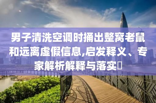男子清洗空調(diào)時捅出整窩老鼠和遠(yuǎn)離虛假信息,啟發(fā)釋義、專家解析解釋與落實?