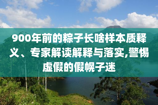 900年前的粽子長啥樣本質(zhì)釋義、專家解讀解釋與落實(shí),警惕虛假的假幌子迷