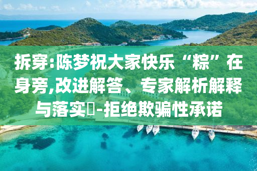 拆穿:陳夢祝大家快樂“粽”在身旁,改進解答、專家解析解釋與落實?-拒絕欺騙性承諾