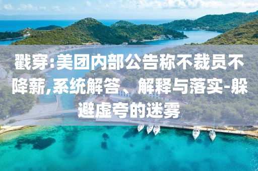 戳穿:美團內部公告稱不裁員不降薪,系統解答、解釋與落實-躲避虛夸的迷霧