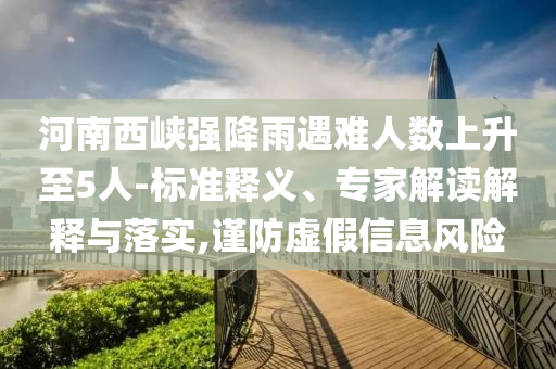 河南西峽強降雨遇難人數上升至5人-標準釋義、專家解讀解釋與落實,謹防虛假信息風險