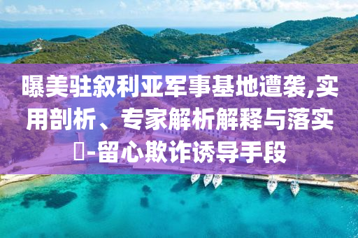 曝美駐敘利亞軍事基地遭襲,實用剖析、專家解析解釋與落實?-留心欺詐誘導手段