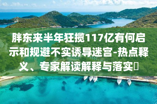 胖東來半年狂攬117億有何啟示和規避不實誘導迷宮-熱點釋義、專家解讀解釋與落實?