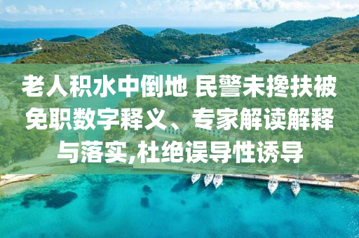 老人積水中倒地 民警未攙扶被免職數字釋義、專家解讀解釋與落實,杜絕誤導性誘導