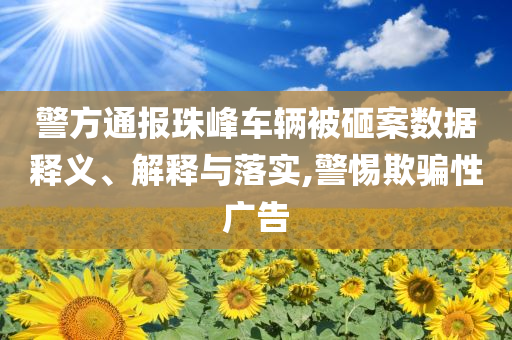 警方通報珠峰車輛被砸案數據釋義、解釋與落實,警惕欺騙性廣告