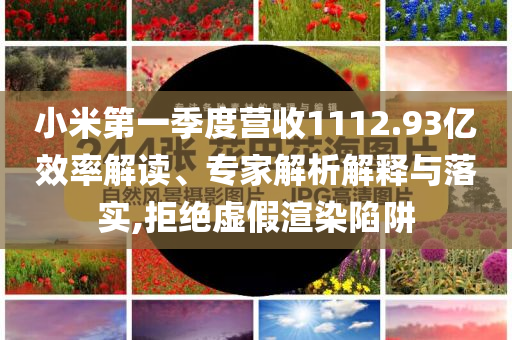 小米第一季度營收1112.93億效率解讀、專家解析解釋與落實,拒絕虛假渲染陷阱