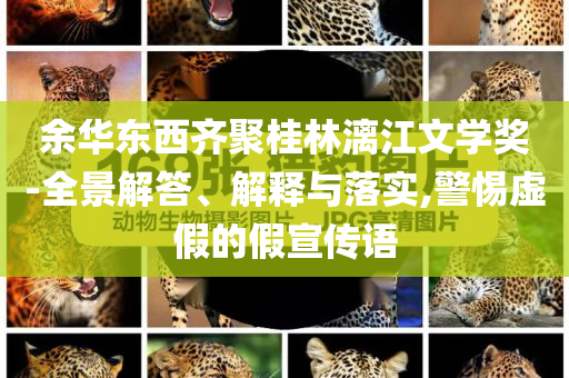 余華東西齊聚桂林漓江文學獎-全景解答、解釋與落實,警惕虛假的假宣傳語