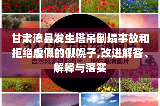 甘肅漳縣發生塔吊倒塌事故和拒絕虛假的假幌子,改進解答、解釋與落實