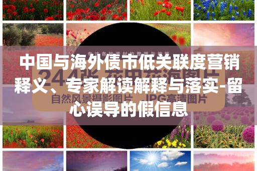 中國與海外債市低關(guān)聯(lián)度營銷釋義、專家解讀解釋與落實(shí)-留心誤導(dǎo)的假信息