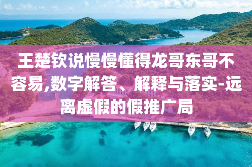 王楚欽說慢慢懂得龍哥東哥不容易,數字解答、解釋與落實-遠離虛假的假推廣局