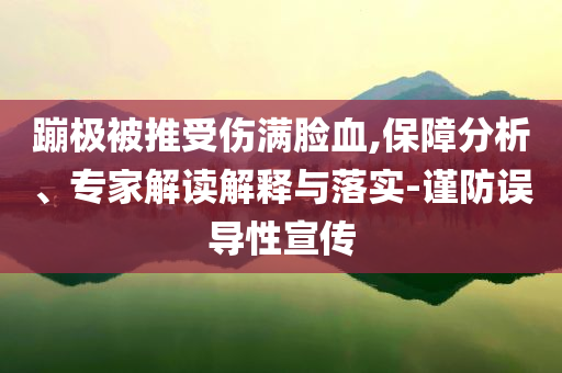 蹦極被推受傷滿臉血,保障分析、專家解讀解釋與落實-謹防誤導性宣傳