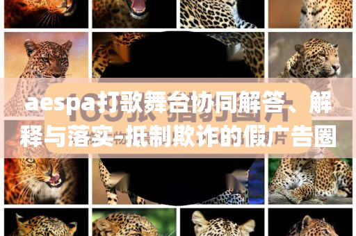 aespa打歌舞臺協(xié)同解答、解釋與落實-抵制欺詐的假廣告圈