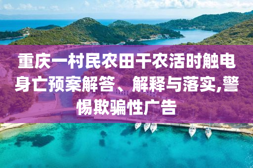 重慶一村民農田干農活時觸電身亡預案解答、解釋與落實,警惕欺騙性廣告