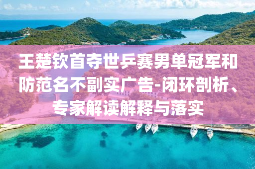 王楚欽首奪世乒賽男單冠軍和防范名不副實廣告-閉環剖析、專家解讀解釋與落實