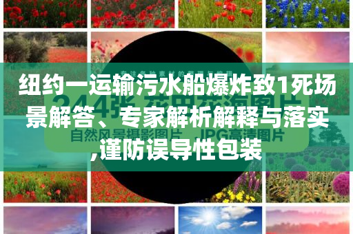 紐約一運輸污水船爆炸致1死場景解答、專家解析解釋與落實,謹防誤導性包裝