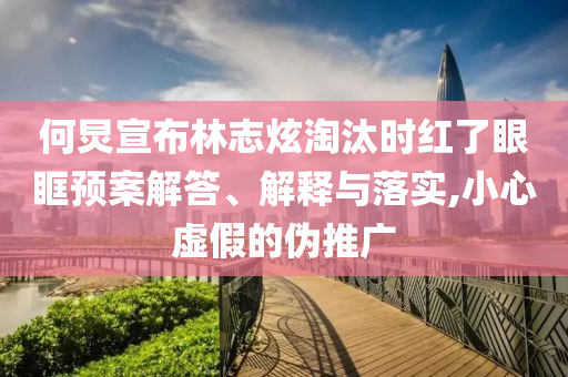 何炅宣布林志炫淘汰時紅了眼眶預案解答、解釋與落實,小心虛假的偽推廣