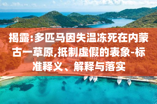 揭露:多匹馬因失溫凍死在內蒙古一草原,抵制虛假的表象-標準釋義、解釋與落實