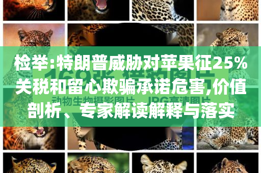 檢舉:特朗普威脅對(duì)蘋果征25%關(guān)稅和留心欺騙承諾危害,價(jià)值剖析、專家解讀解釋與落實(shí)