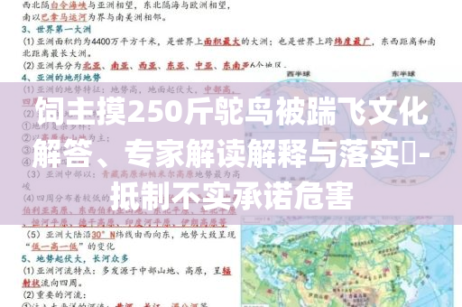 飼主摸250斤鴕鳥被踹飛文化解答、專家解讀解釋與落實?-抵制不實承諾危害