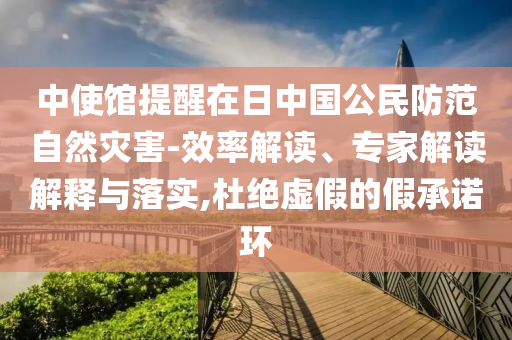 中使館提醒在日中國公民防范自然災(zāi)害-效率解讀、專家解讀解釋與落實,杜絕虛假的假承諾環(huán)